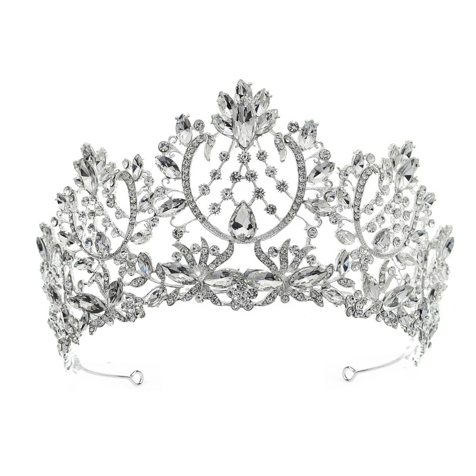 Corona di Cristallo Corona da sposa Matrimonio Prom Party Diamond Tiara Compleanno per la festa
