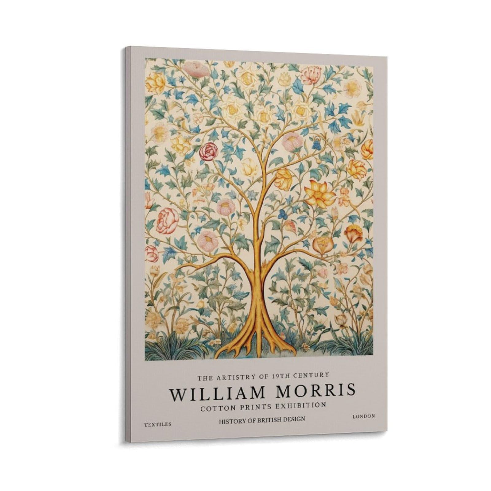 William Morris Vintage Tree of Life Floral Plant Poster For Wall Decor Canvas Wall Art For Living Room Decor 16x24inch(40x60cm)
