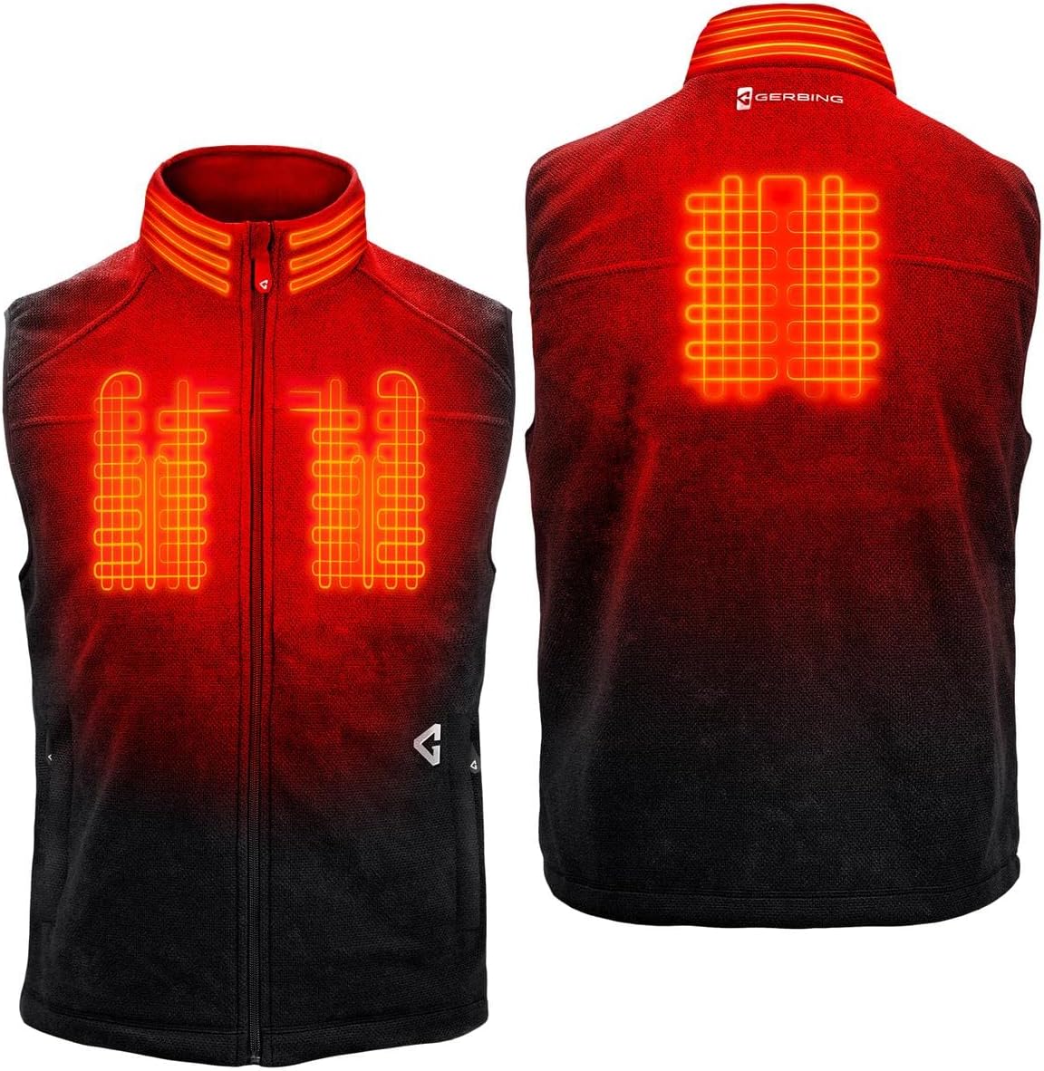 Gerbing 7V Men's Thermite Fleece Vest 2.0 – Heating Technology with 8 Hours 7V Battery – Rechargeable Battery Kit Included