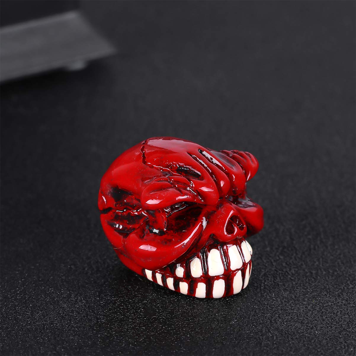 GLEAVI 3sätze Skull Ventilkappen Für Und Fahrrad Rote Geisterkopf-Resin Schützt Vor Schmutz Und Regen Installieren Sorgt Für Stabilen Reifendruck