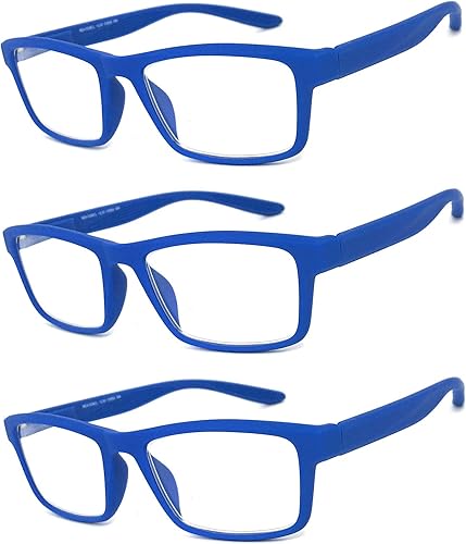 Miniatura 7 de Gafas de lectura retro cuadradas con bisagras de muelle para hombres y mujeres