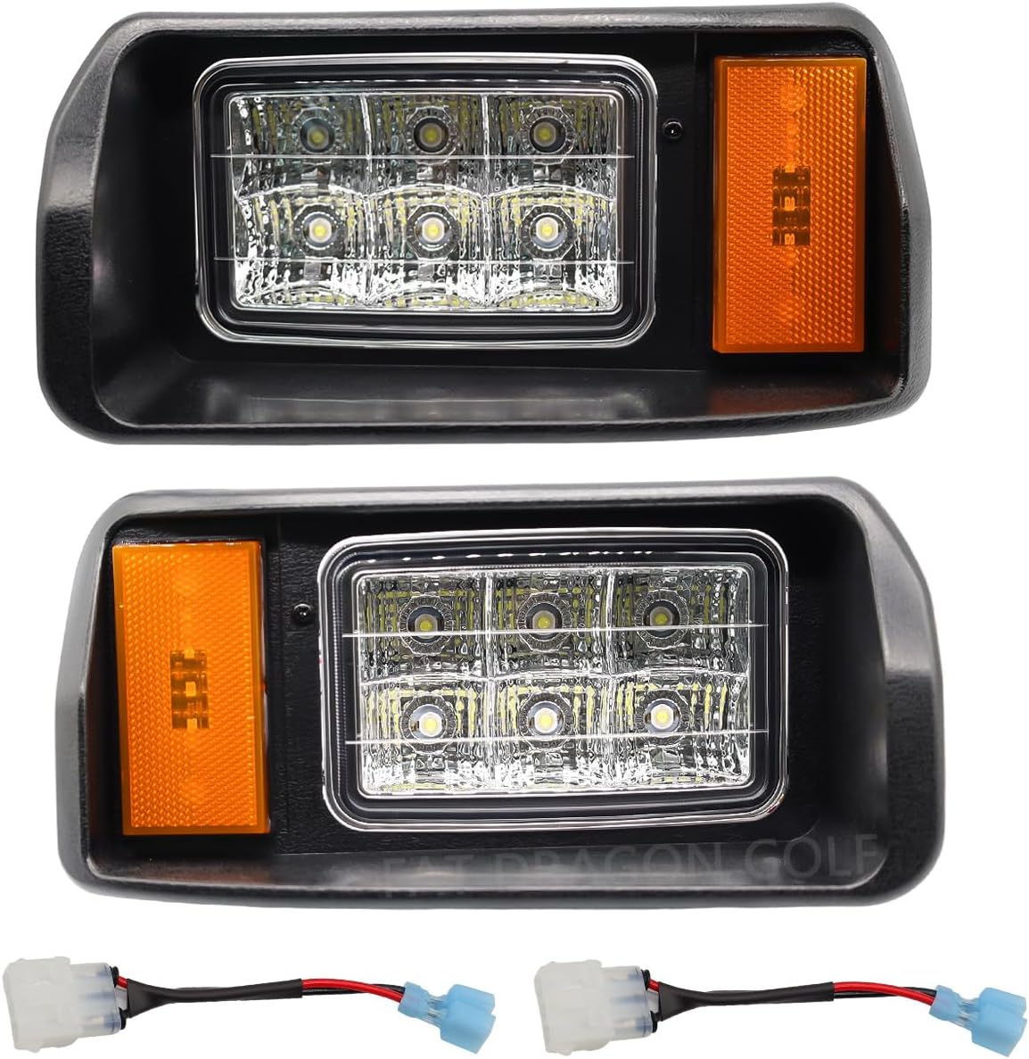 Panglong Club Car DS LED Headlight Kit with Adapter Wire, Factory Style LED