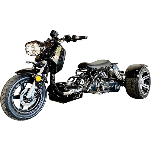 50cc Stretched Trike | 3 Wheeler | Automatic Transmission | PST50-19N (Black)