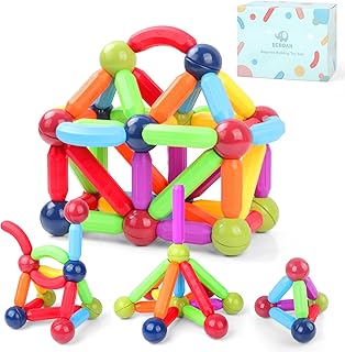 BEBOAN 68pcs Magnetic Sticks Age 3+ and Balls Building Block