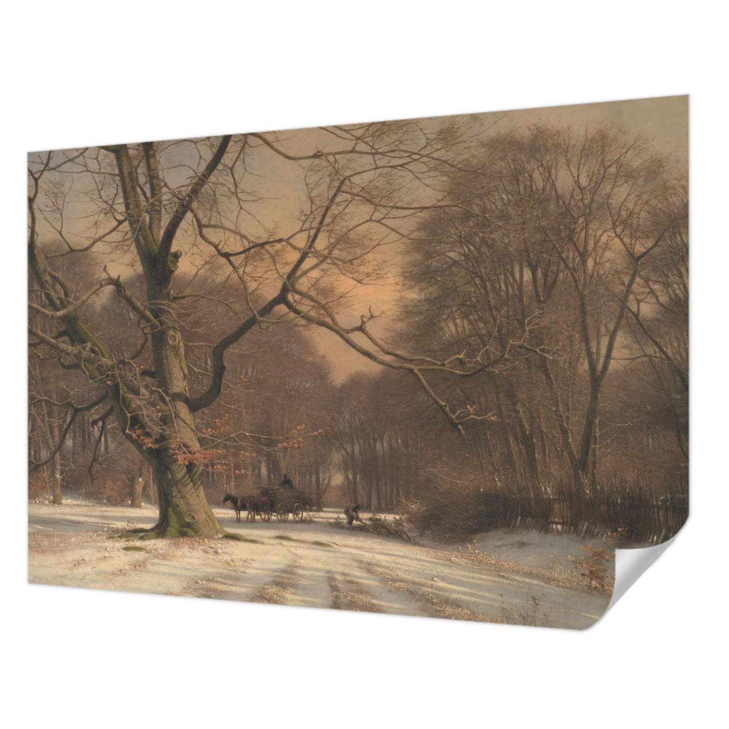 Décor mural adhésif paysage d'hiver 312x219 cm pour salon et chambre