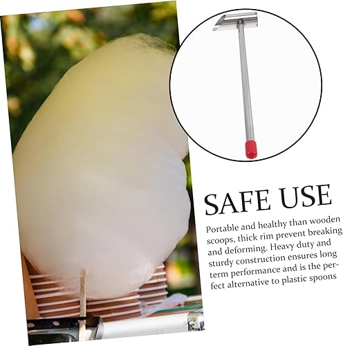 Miniatura 5 de HOMSFOU Cuchara de caramelo de algodón de azúcar piezas de repuesto Cucharas con mango largo Butterscotch Cuchara de caramelo vintage Cuchara