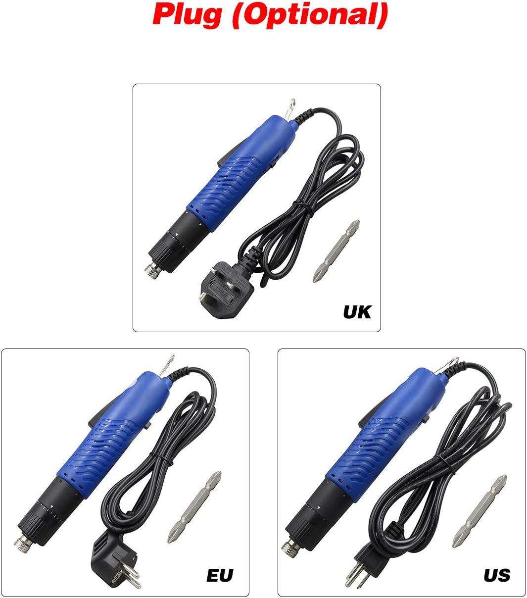 AC 110V Electric Screwdriver Handheld Corded Electric Screw Driver Adjustable Torque 1/4-in Screw Bit Diameter Repair Tool
