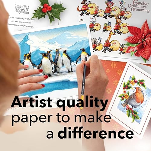 Miniatura 2 de Castle Arts - Libro de colorear de Navidad  Compendio de tarjetas, calendario y escenas seleccionadas para levantar el espíritu  con guía de