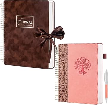 FLYING EAGLE Vintage Velvet Journal for Women Men, 300 Pages Large Notebook 8.5" X 11" Notebooks for Work & Pink B5 Journal
