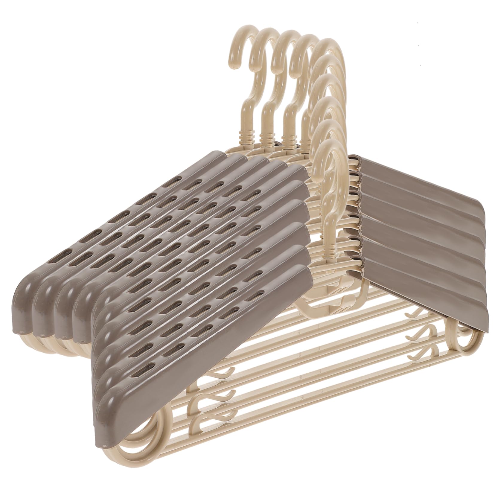 Garneck Coat Hanger Bigger 10pcs Extra Wide Hangers No Bump Non Slip Heavy Duty Plastic for Dress Coat Space Saving Organize Your Closet