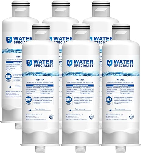 Waterspecialist DA97-17376B Reemplazo para Samsung HAF-QINEXP, HAF-QIN, DA97-08006C, RF28R7351SG, RF23M8070SR, RF23M8070SG, RF23M8090SG,