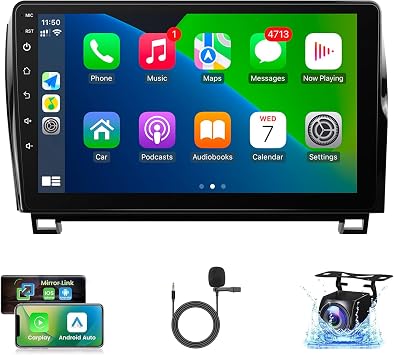 Naifay Android Car Radio for Toyota Tundra 2007-2013 | For Toyota Sequoia 2008-2018, 2G+32G 10.1inch Touch Screen with Wireless Carplay Android Auto Bluetooth GPS WiFi SWC