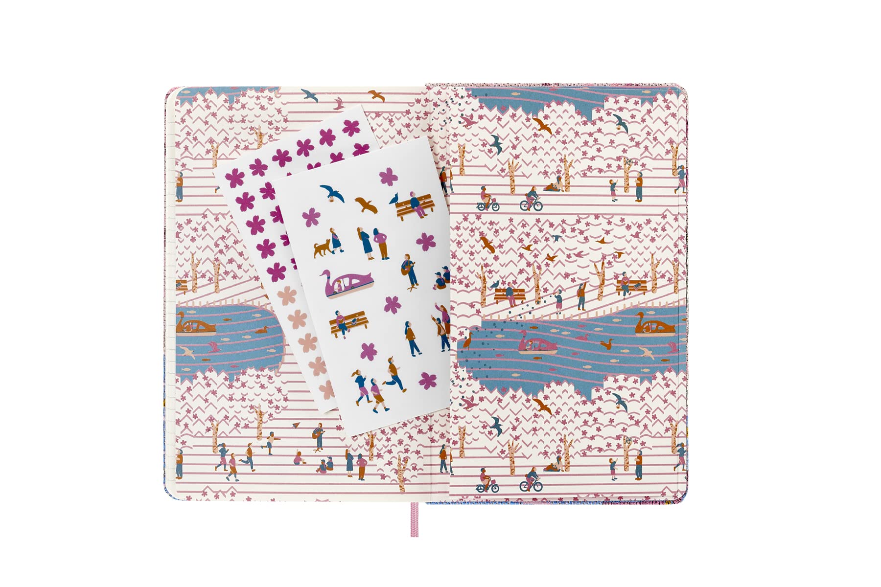 Moleskine Scatola da Collezione Sakura, Set con Taccuino in Edizione Limitata, Taccuino Sakura, Copertina Rigida in Tessuto, Dimensioni Large 13 x 21 cm, Colore Rosa Scuro