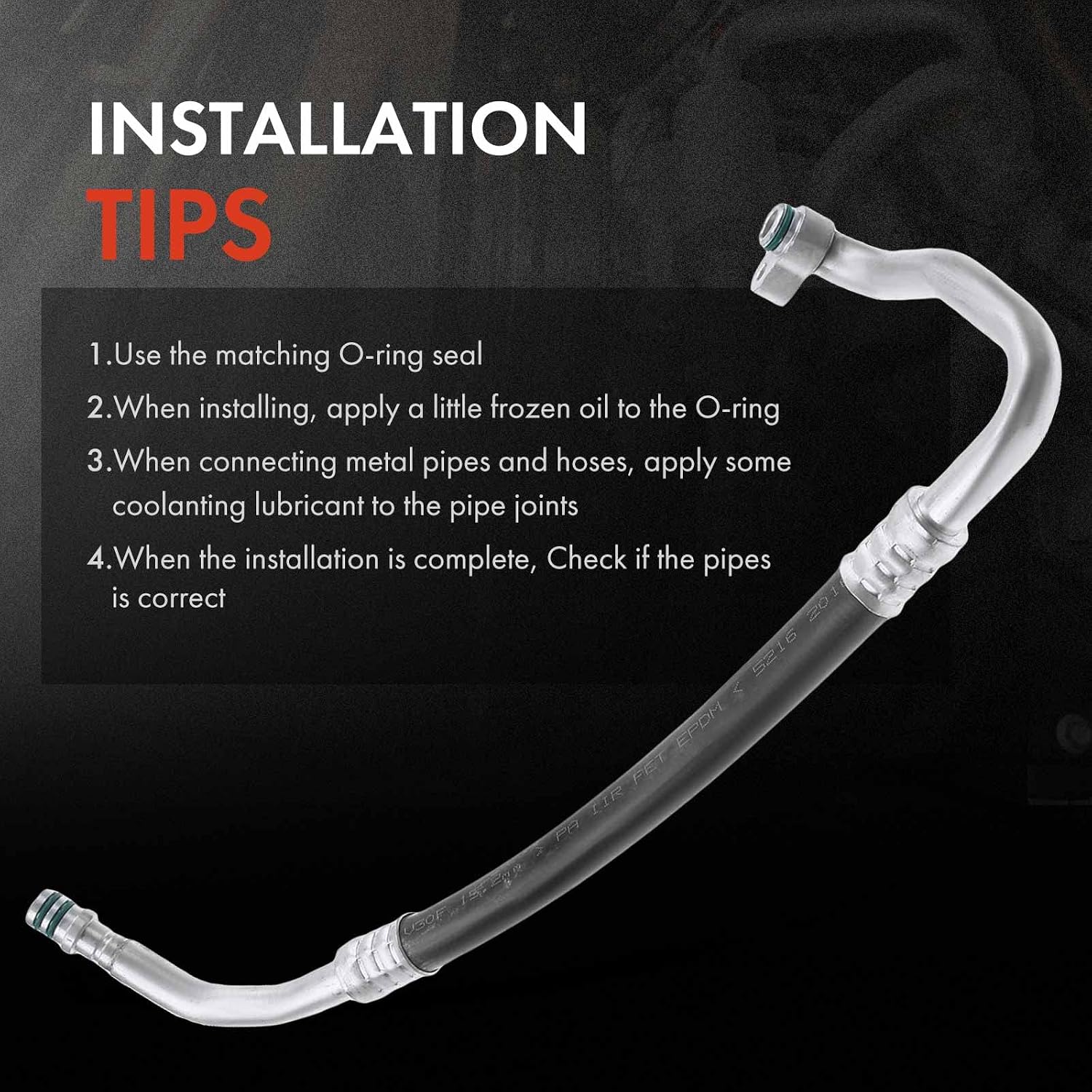 A-Premium A/C Suction Hose Assembly Compatible with Toyota Corolla 2020-2021, Prius 2016-2021, Prius AWD-e 2019-2021, 1.8L, Electric/Gas, Compressor to Evap