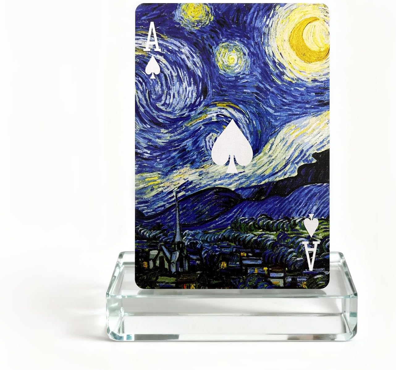 Artworks Playing Cards, Standard Index,54 Unique Illustrations Playing Card（1 Pack）,Classic Cards for Poker, Blackjack, Family Game Night & Card Games, Fun for All Ages(Starry Night)