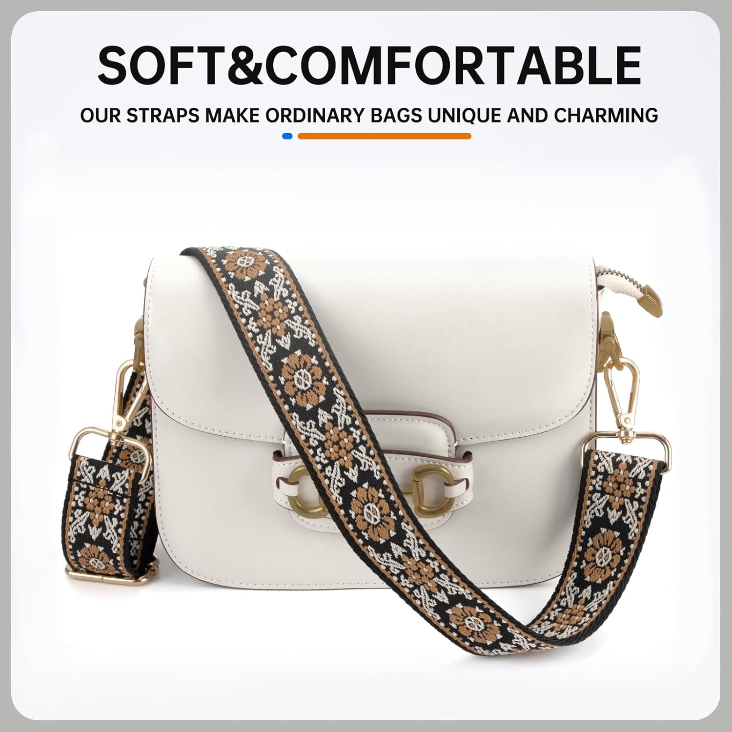 Purse Straps Replacement Crossbody Bag Strap Adjustable Long Shoulder Straps for Handbags，Women Purse Strap - Image 3