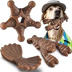 NEZIN Jouets pour chiens pour les brochettes agressives, Jouets indestructibles pour grands chiens, Chew pour chiens de grande taille, 3 Pack Super Chewer avec Nylon Tough, Cadeau pour chiens