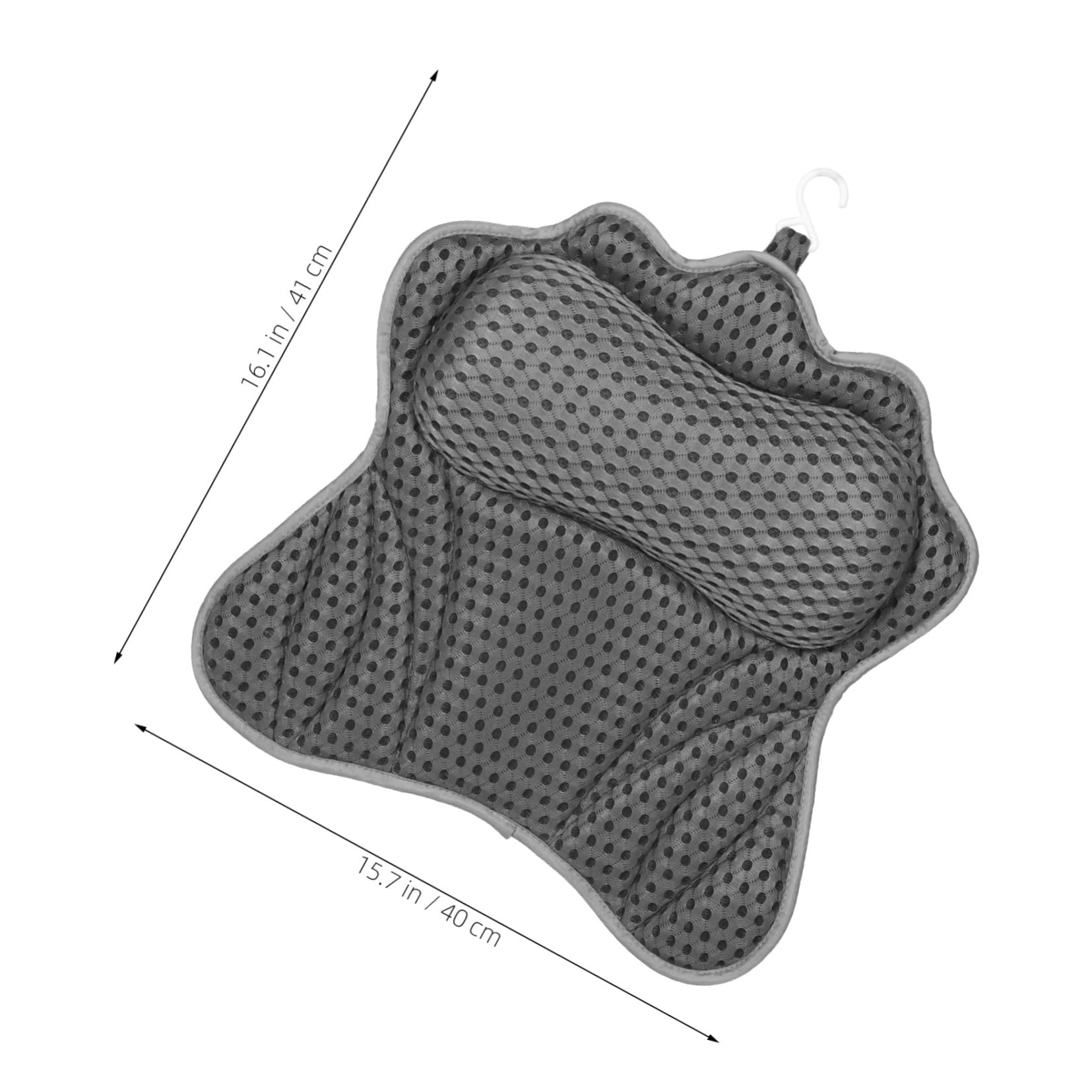 FRCOLOR Bath Pillow: Soft 4d Breathable Air Mesh Bathtub Pillow with 6 Suction Cups for Tub Neck and Back Supports Bathroom Accessories