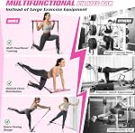 HPYGN Pilates Bar Kit with Resistance Bands, Pilates Equipment, Adjustable Multifunctional Bar for Women & Men, Squats Exercise Equipment for Hip, Legs, Back, Arm, Yoga, Home Gym Strength Training