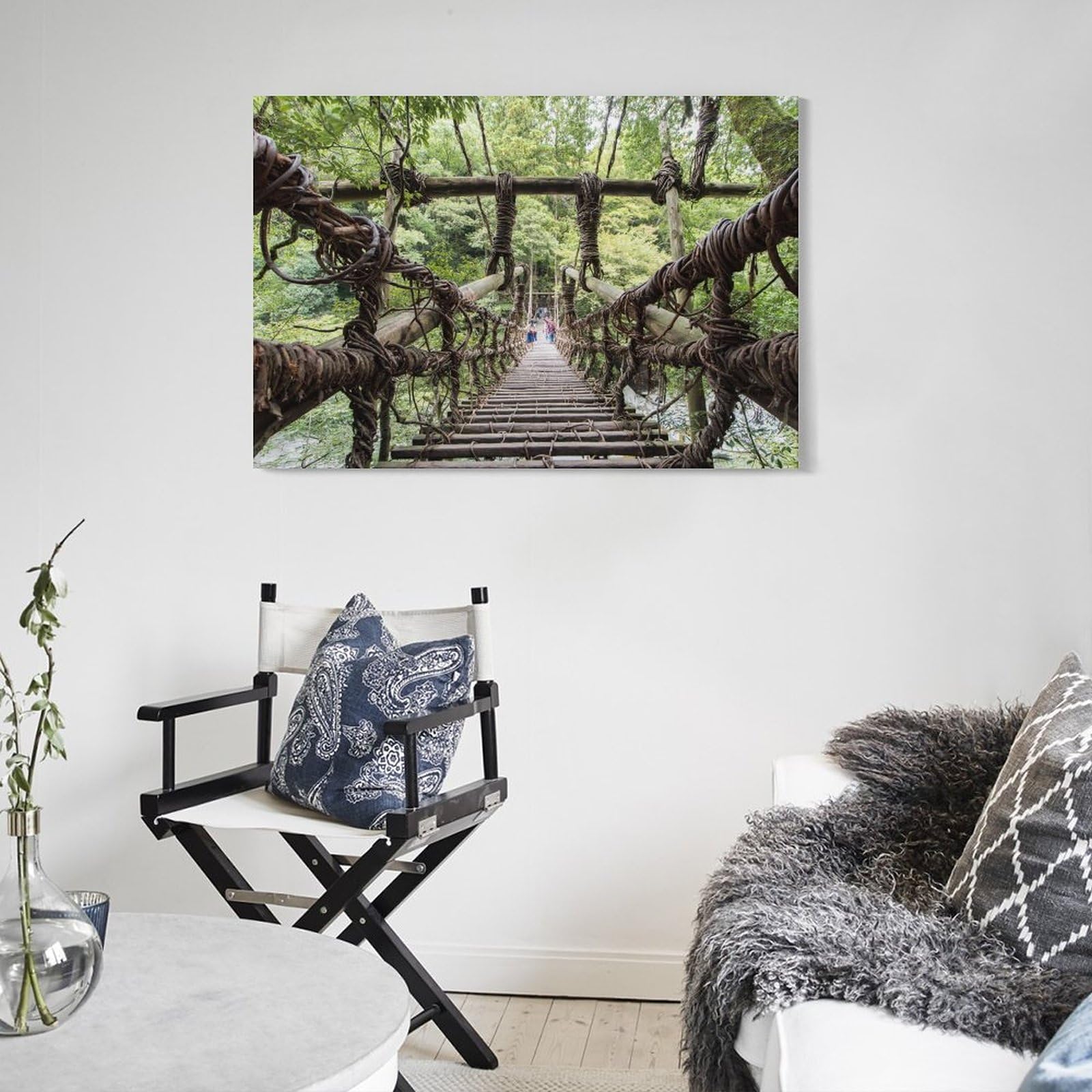 新品　ガラス壁掛け　アートパネル ポスター　アートフレーム 自然風景　橋絵画 壁掛けアート アートパネル 風景画/イラストレーター 高橋宣孝