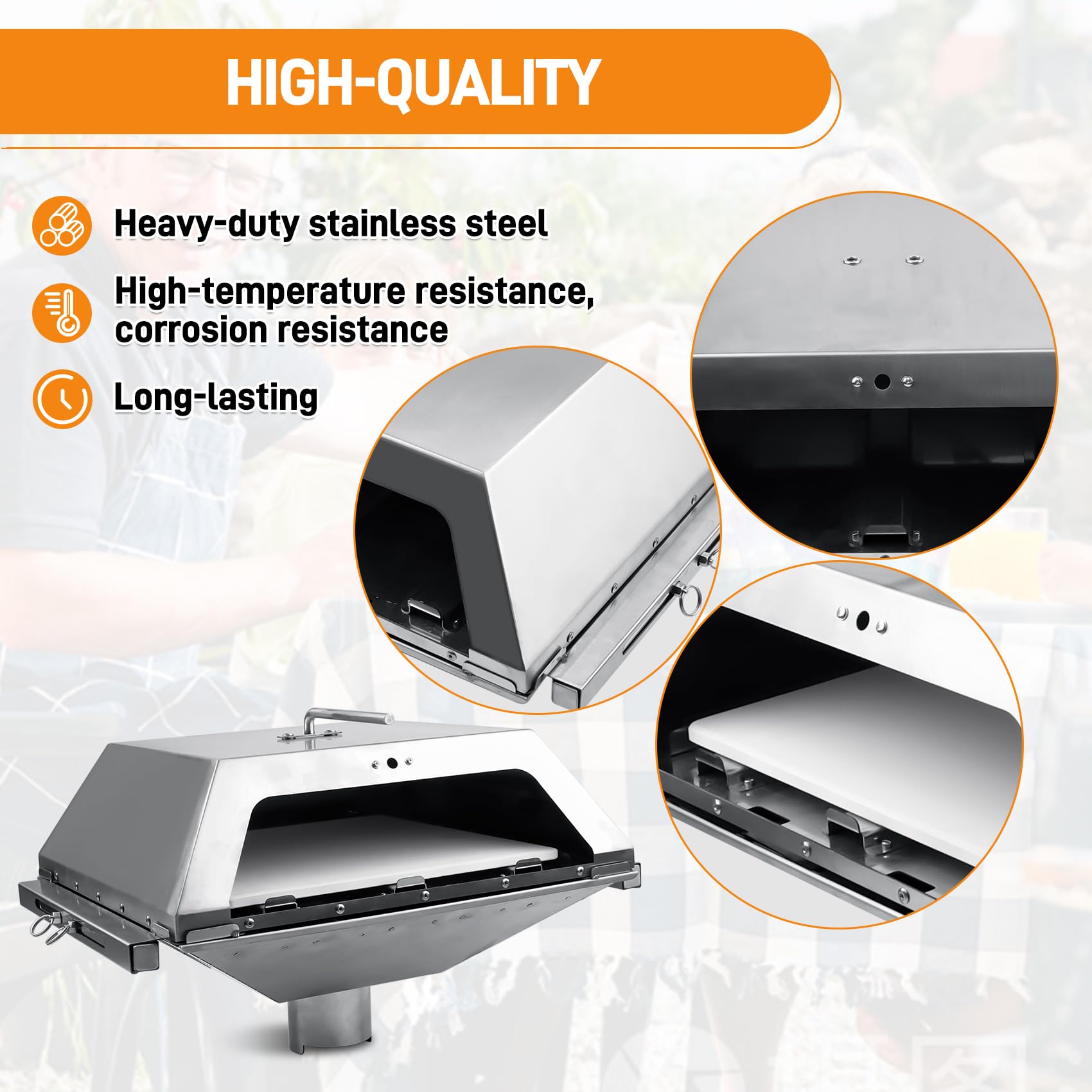 Wypalany drewnem nasadka do pieca do pizzy Traeger, Pit Boss, Camp Chef, Green Mountain/GMG, Rec-Tec, Z Grills, Smokin Brothers Pellet Grills, konwertuje grille pellet wędzarnia na zewnątrz akcesoria