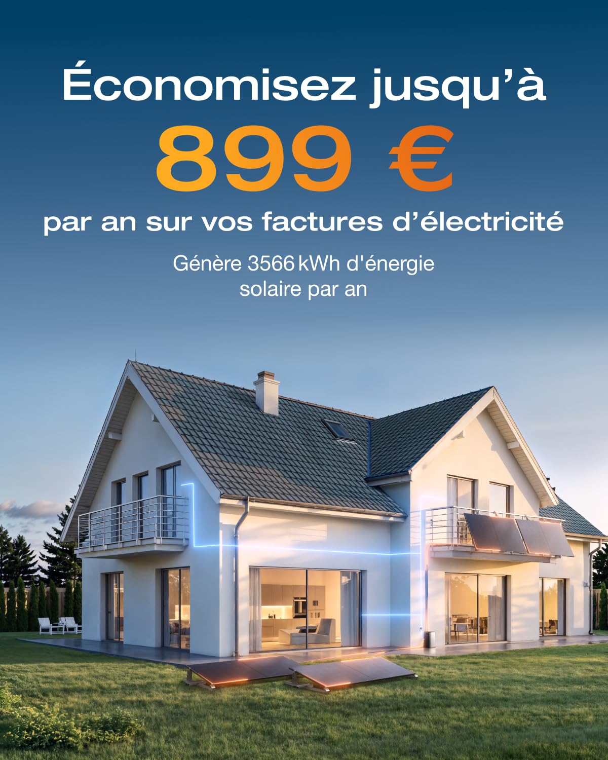 EF ECOFLOW Stream Ultra et AC Pro Batterie de 3,84kWh pour kit Solaire, Double Port CA 2300W, TOU et AI, Seuls Quelques Petits défauts dans l'emballage, Le Produit n'a Pas été utilisé(Reconditionné)