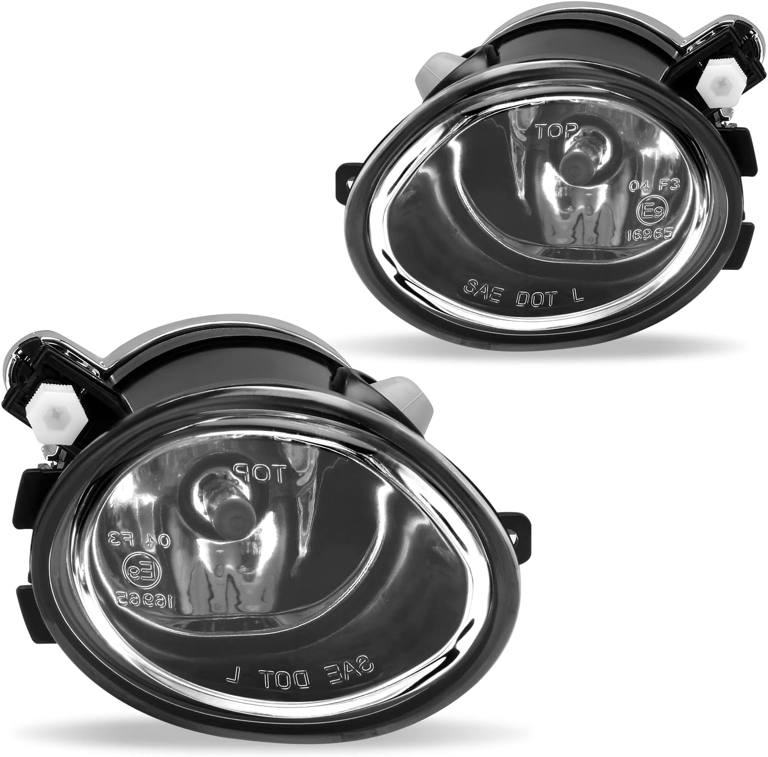 AUTOSAVER88 Fog Lights For BMW E46 M3 2001-2006 E39 M5 2000-2003 (OE Style Real Glass Clear Lens w/ Bulbs)