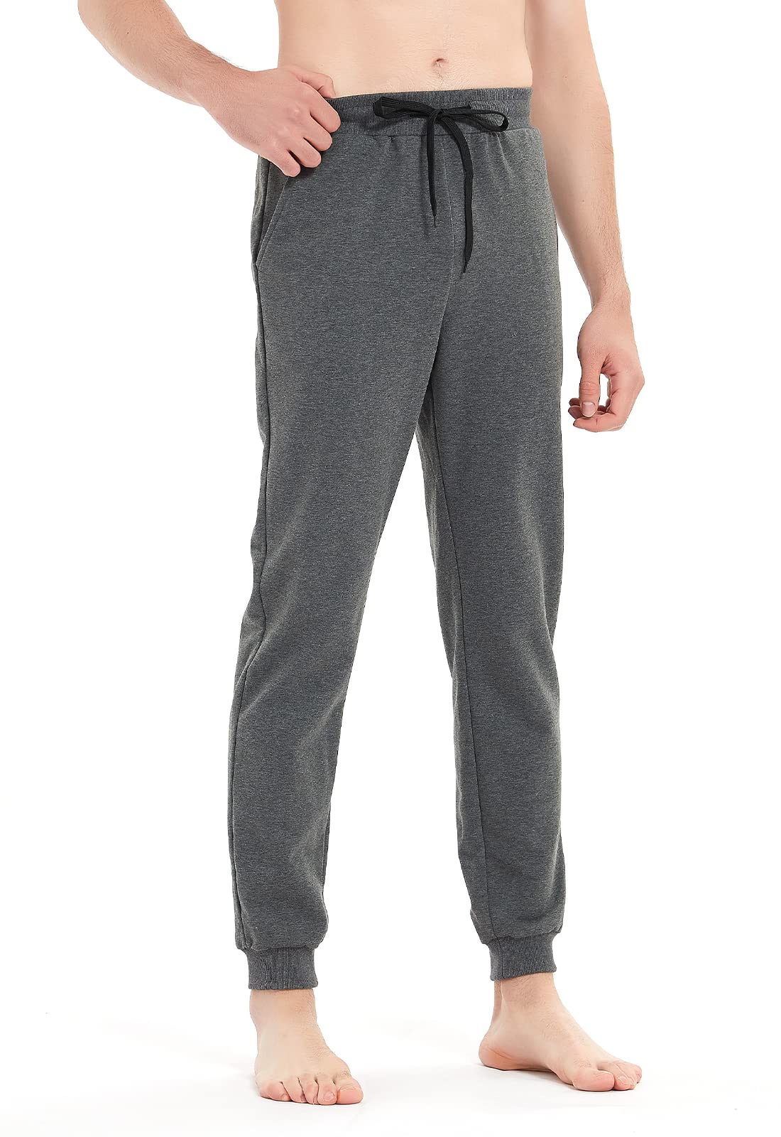 Idtswch 86/91/96/101 Pantalones deportivos largos de entrepierna extra largos para hombre, pantalones de chándal para hombre, pantalones de entrenamiento de algodón, pantalones de fitness para hombre