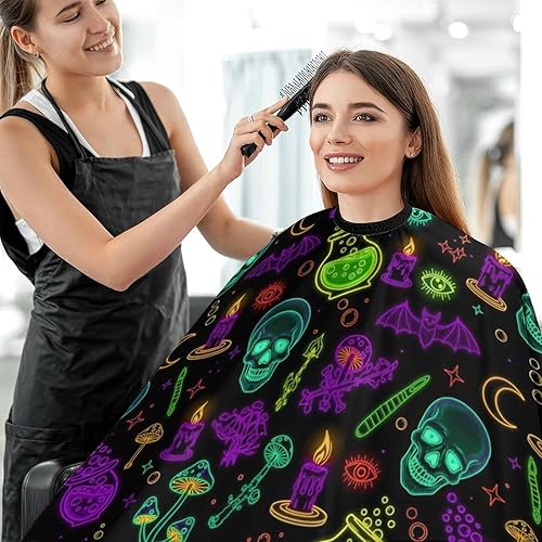 Miniatura 5 de Meaudiwes Capa de peluquería para estilista, capa ligera de peluquería para mujer, capa de peluquería duradera para planchar el cabello