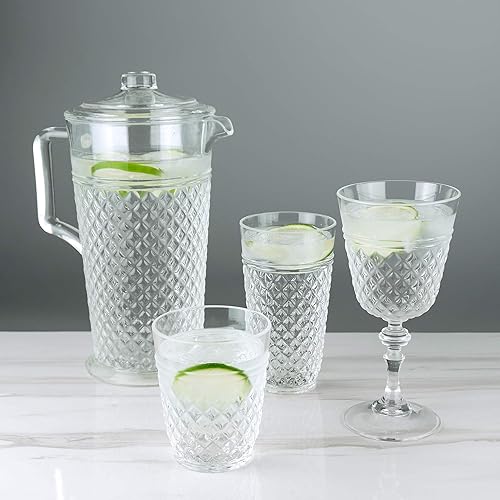 Miniatura 2 de PG Jarra de acrílico transparente/plástico, súper transparente, duradera, 80 onzas