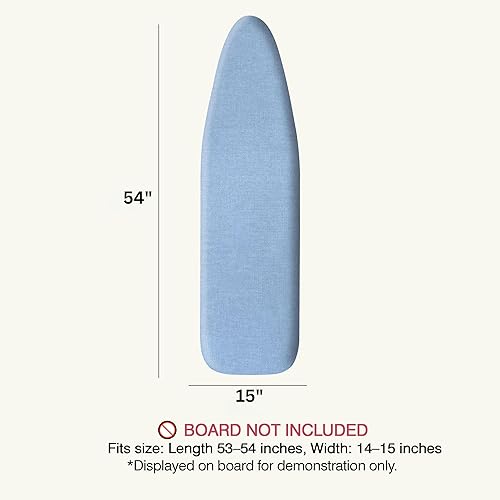 Vista 74 de Funda y almohadilla para tabla de planchar de 18 x 54 pulgadas, algodón natural extra grueso, resistente al quemado y a las manchas, cubierta