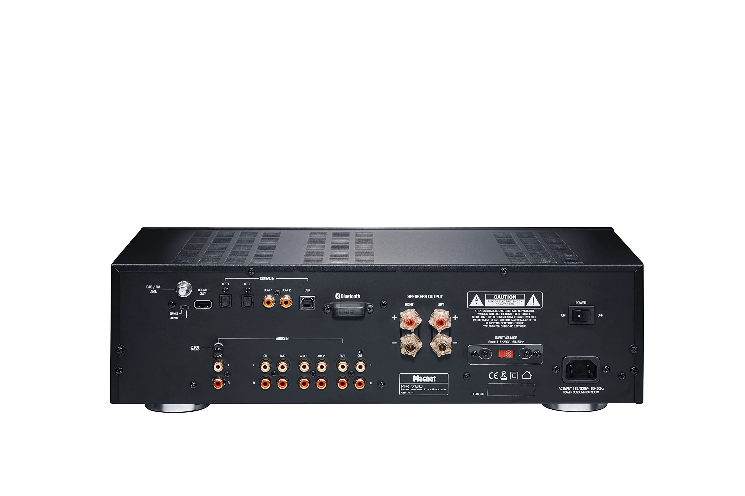 Magnat MR 780, schwarz - robuster Stereo Hybrid-Receiver mit hochwertiger Aluminium-Front und hoher Ausgangsleistung für perfekten Stereoklang