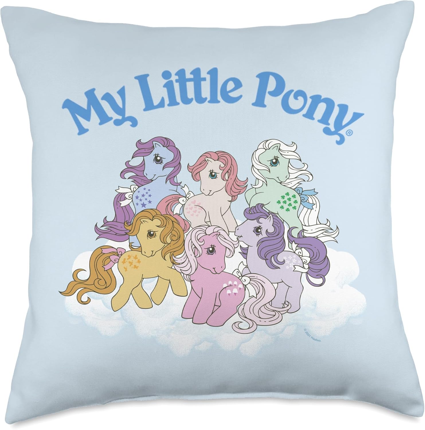 My Little Pony Group Cloud Pony Party Throw Pillow