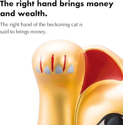 Miniatura 3 de Yokohama Wakuwaku kan Lucky cat Figurines Raise Both-Hands Money Maneki Neko Beckoning Fortune Good Luck Japanese Statue Money