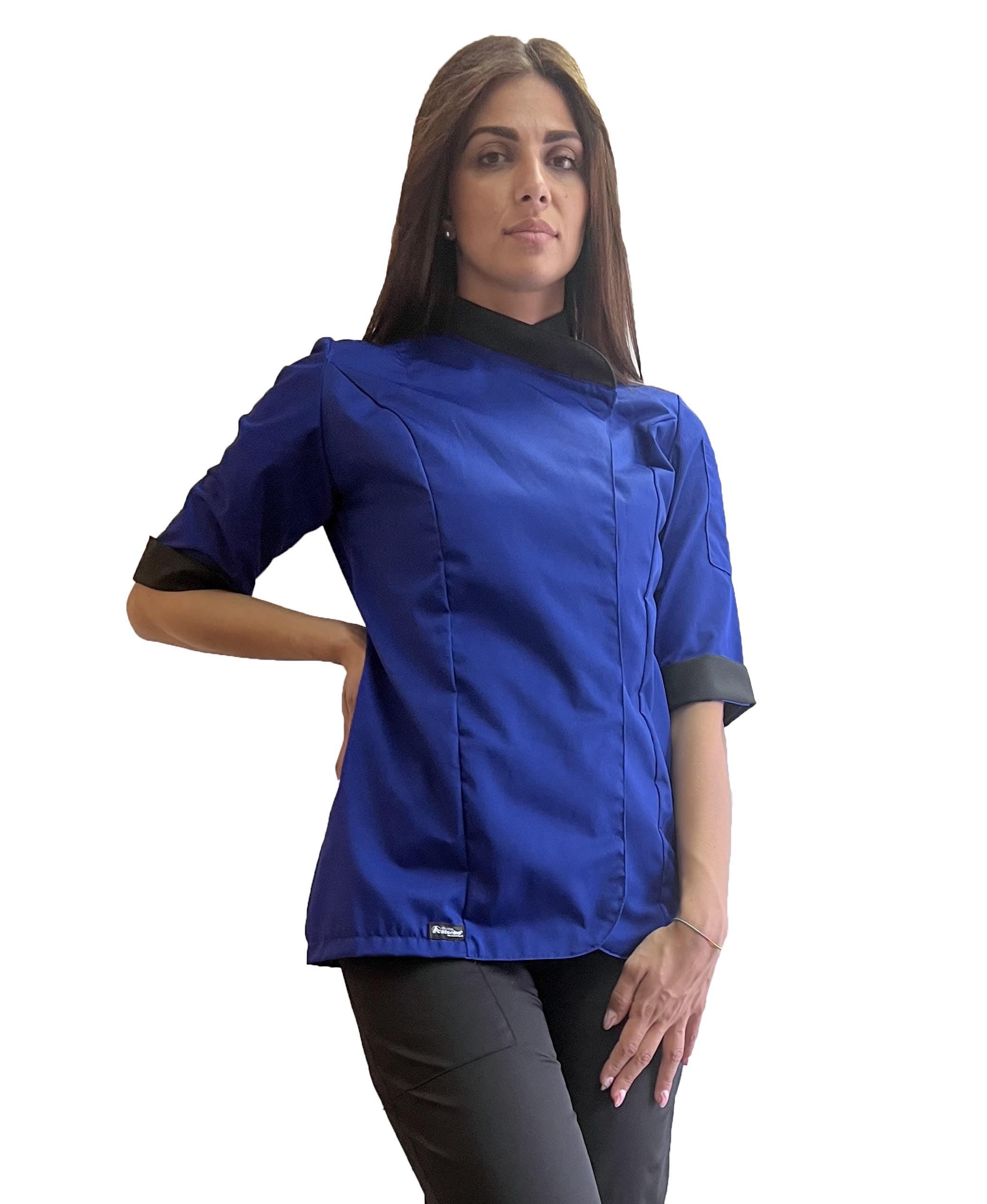 Chaqueta de cocinero para mujer, personalizada, casaca de chef de cocina para restaurante, pizzería, hotel, pastelería, uniforme de trabajo, personalizable, varios colores