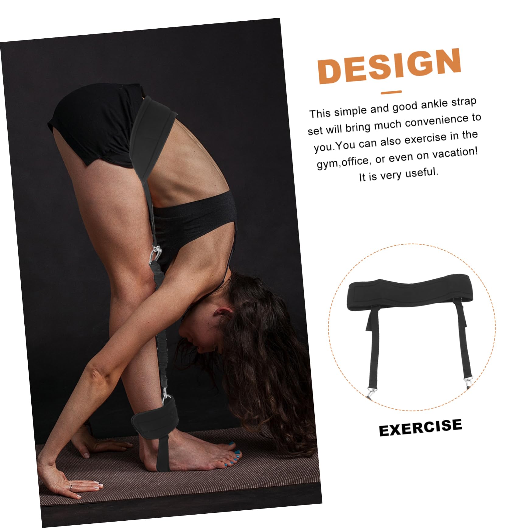 ibasenice 1ensemble Bandes De Résistance pour Entraînement Équipement De Fitness pour Jambes avec Sangles De Cheville Portables Accessoires à Et Salle De Sport