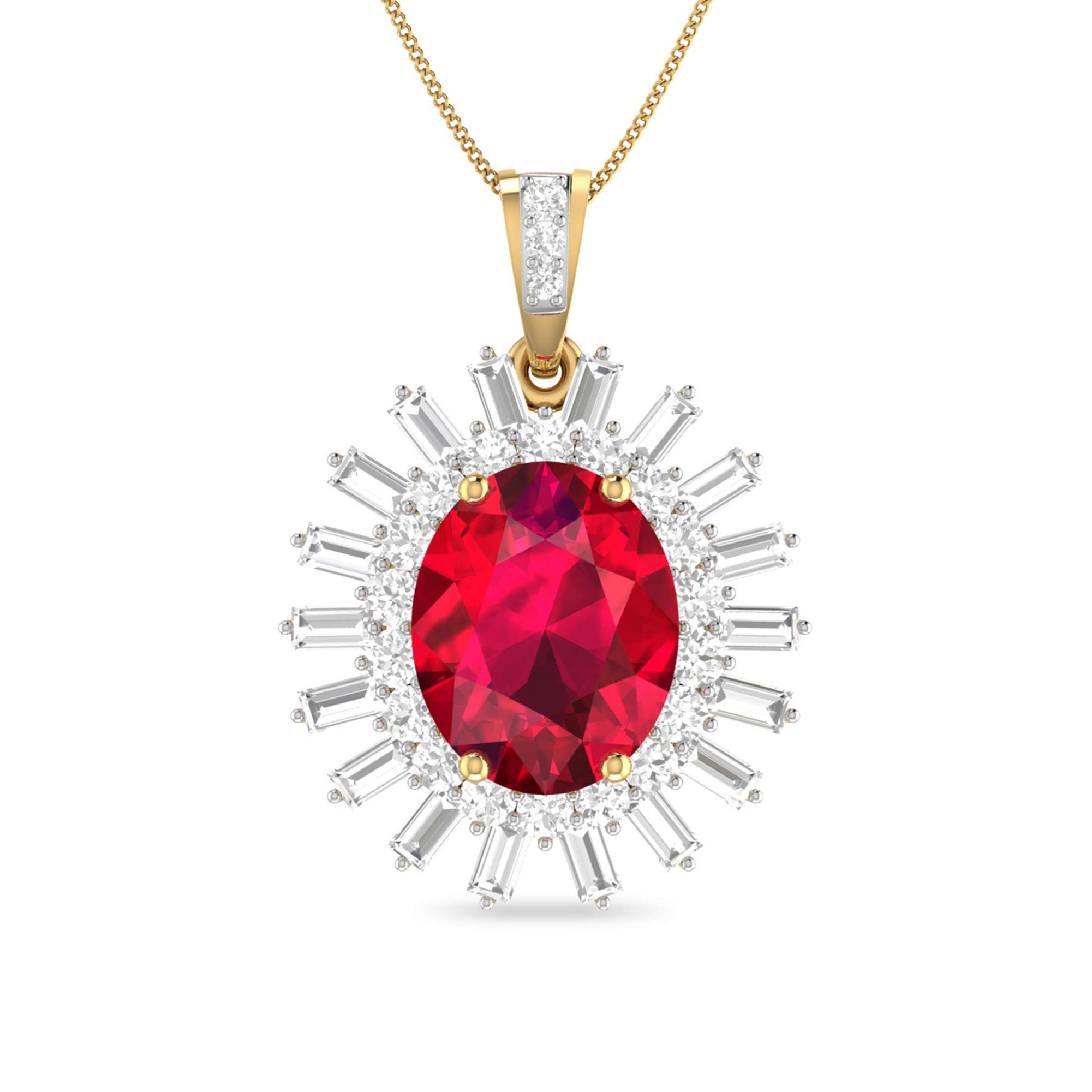 pc jeweller Yellow Gold and Solitaire Pendant for Women-picture-28
