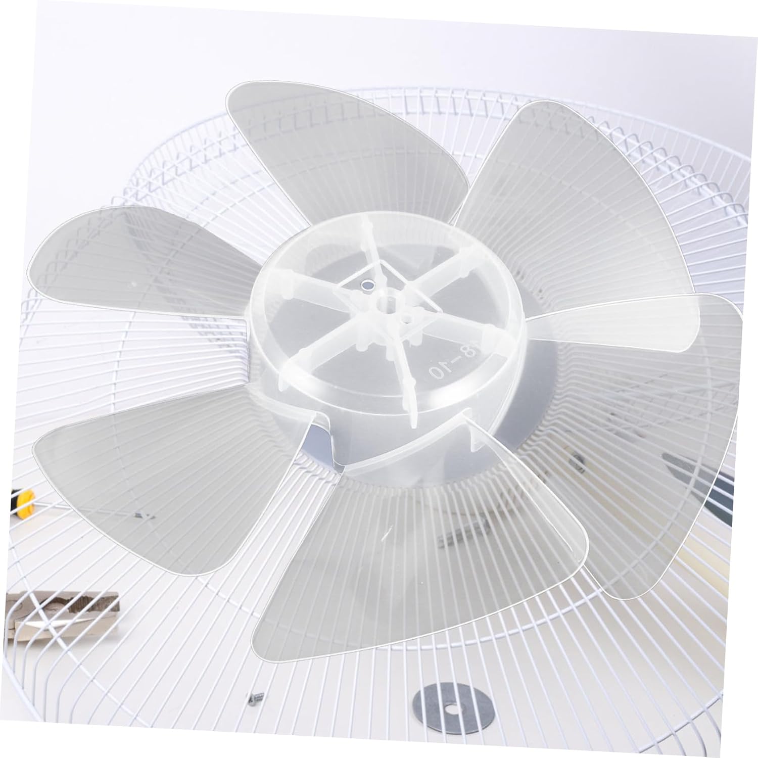 MAGICLULU 4pcs Plastic Fan Blades Replacement for Household Standing Pedestal Fans Compatible Models Smooth Easy Installation Transparent