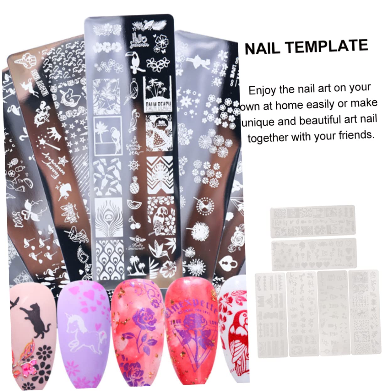 3 Set Piastre Per Nail Art Acciaio Vari Per Stamping Unghie Template Per Decorazioni Esclusive E Manicure Creativa 6 Pezzi * 3