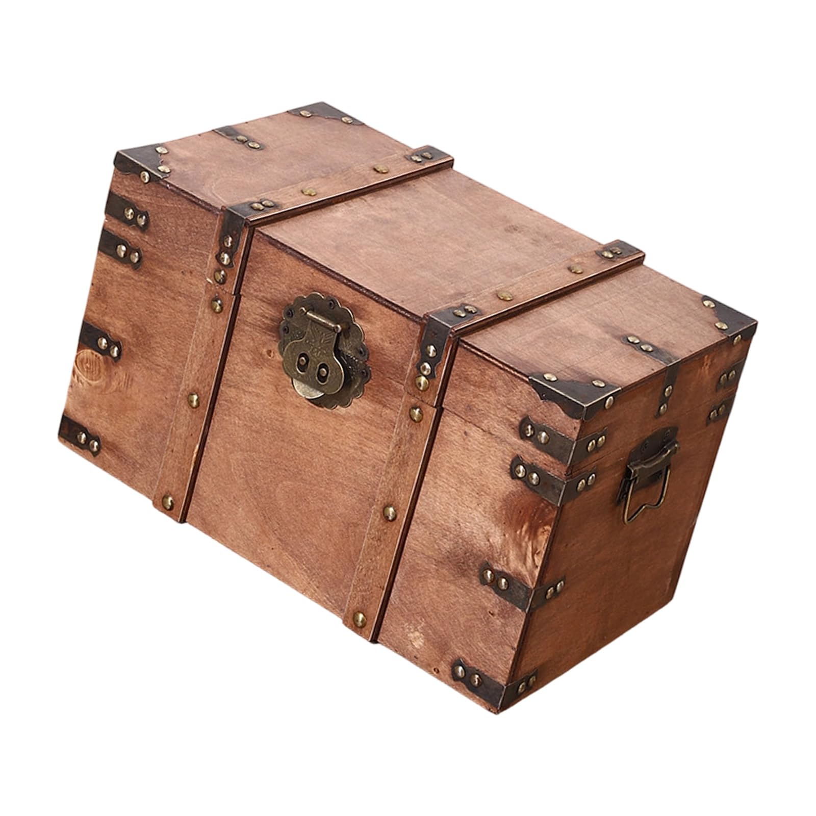 Shntig Rustics Wood Storage Box Featuring Clasp for Secure Storage of Valuables and As Home Decoration Items Retro Box