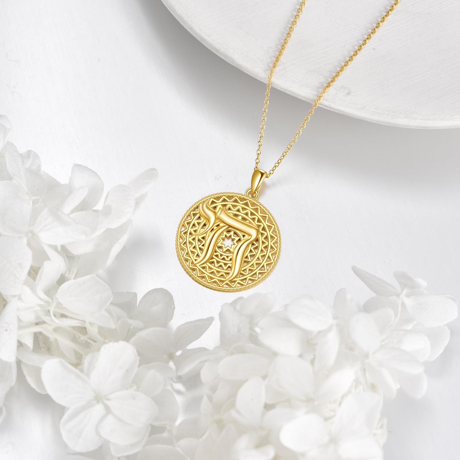 POPLYKE OM/Chai collana ebraica in argento Sterling gioielli messianici regalo ebraico per le donne