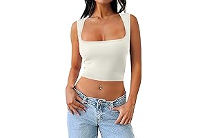 Sleek and Sophisticated: Square Neck Crop Top