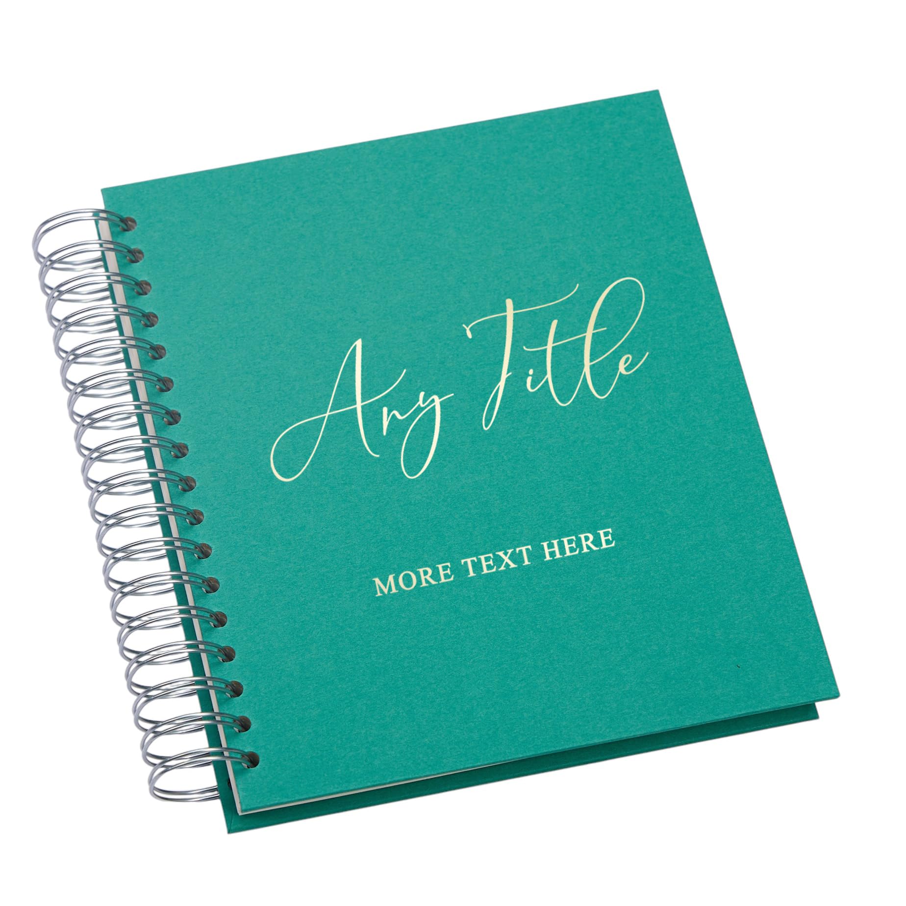 Personalised Large Self Adhesive Photo Album Any Title and Sentiment, Multiple Colors, Holds 6x4, 5x7 and 8x10 Photos (Emerald Green, 5 x 7 Inches)