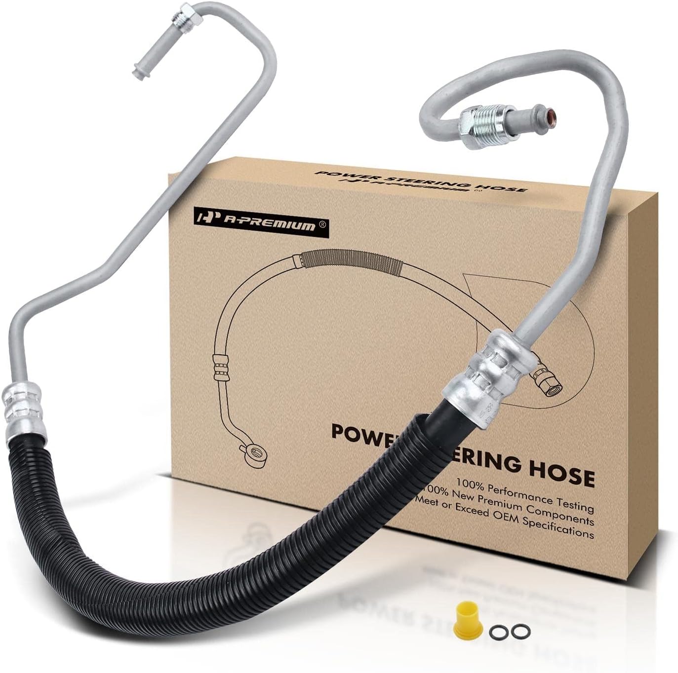 A-Premium Power Steering Hose Pressure Line Hose Assembly Compatible with Chevrolet Silverado Suburban Avalanche GMC Sierra Yukon XL 1500 2500