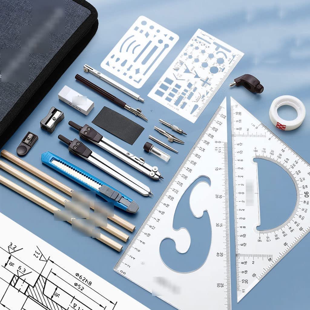 Mathematik-Set, Winkelmesser-Set, Zeichenkompass, Kompass, Schüler-Set, gerades Lineal, Dreieck-Zeichenwerkzeug, multifunktionaler Schüler, der lernt, zu zeichnen, Schüler mit Winkelmesser, Zeichenkom
