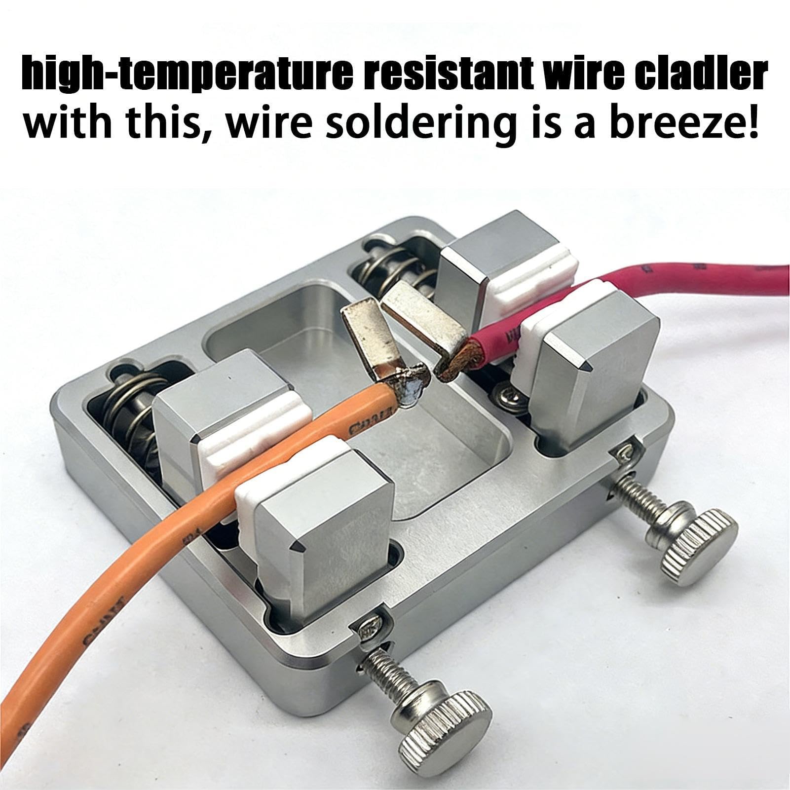 Pince à souder en aluminium lourd avec mâchoires résistantes à la chaleur - Pince à souder pour montage PCB et soudage par points - Support stable pour établi et station de soudage