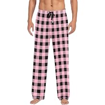 Mens Pajamas Pants Plaid Soft Casual Comfortable Christmas Pants Stretchy Drawstring pjs with Pockets
