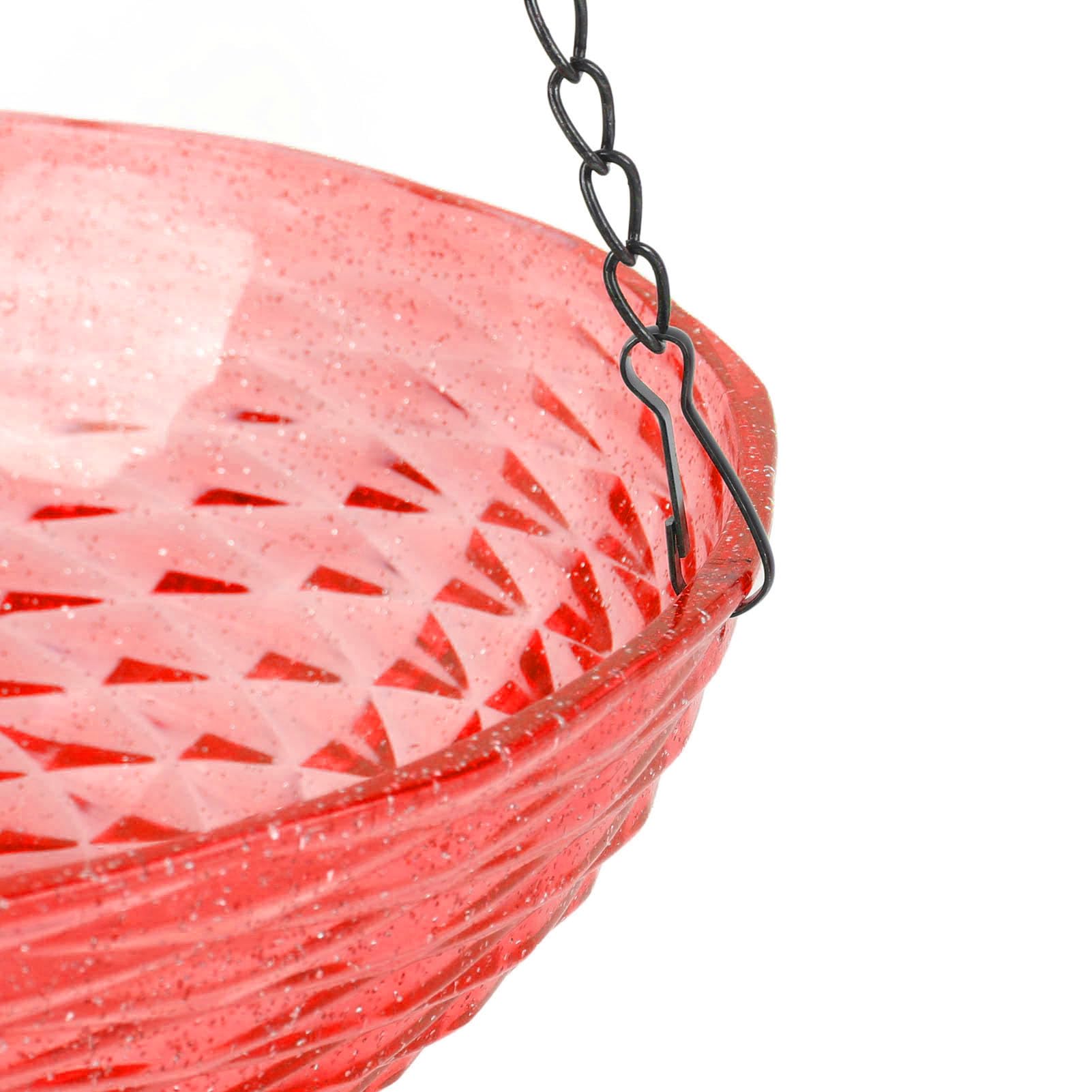 Fabater Gorgogliatore Solare per Il Bagno degli Uccelli, Mangiatoia per Uccelli Sospesa per Giardino Esterno - Materiale Plastico Resistente - Adatto per Portico, Balcone Attira con Acqua Corrente