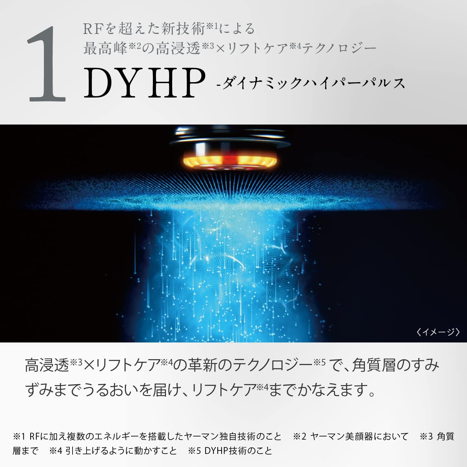 YA-MAN Photo Plus Prestige S Lift M20 with cotton pad attached for cleansing