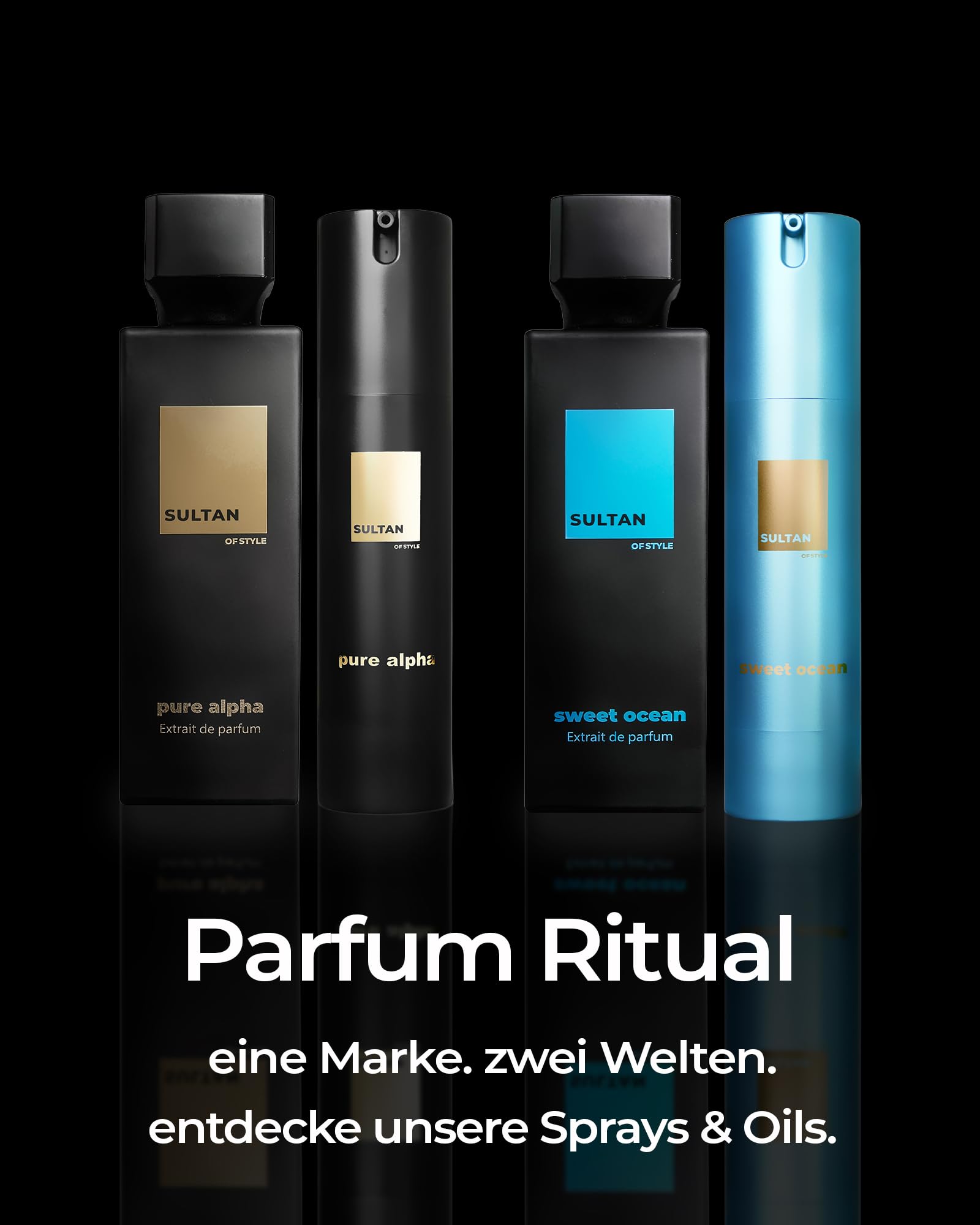 Sultan of Style Pure Alpha - Perfume en spray para hombre, aroma intenso y duradero con complejo de liberación prolongada, 75 ml